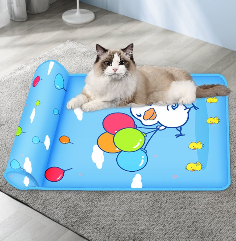 Summer Cooling Dog Mat with Pillow – Breathable & Washable Ice Pad for Pets - Furever Base